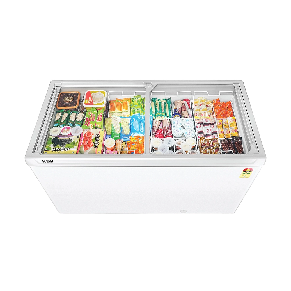 Haier 400 L Glass Top Freezer with LED & 4 Years Warranty, 5 STAR